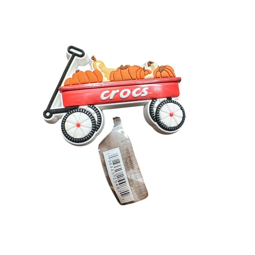 Crocs Charm Red Wagon Pumpkins Fall NWT Accessories